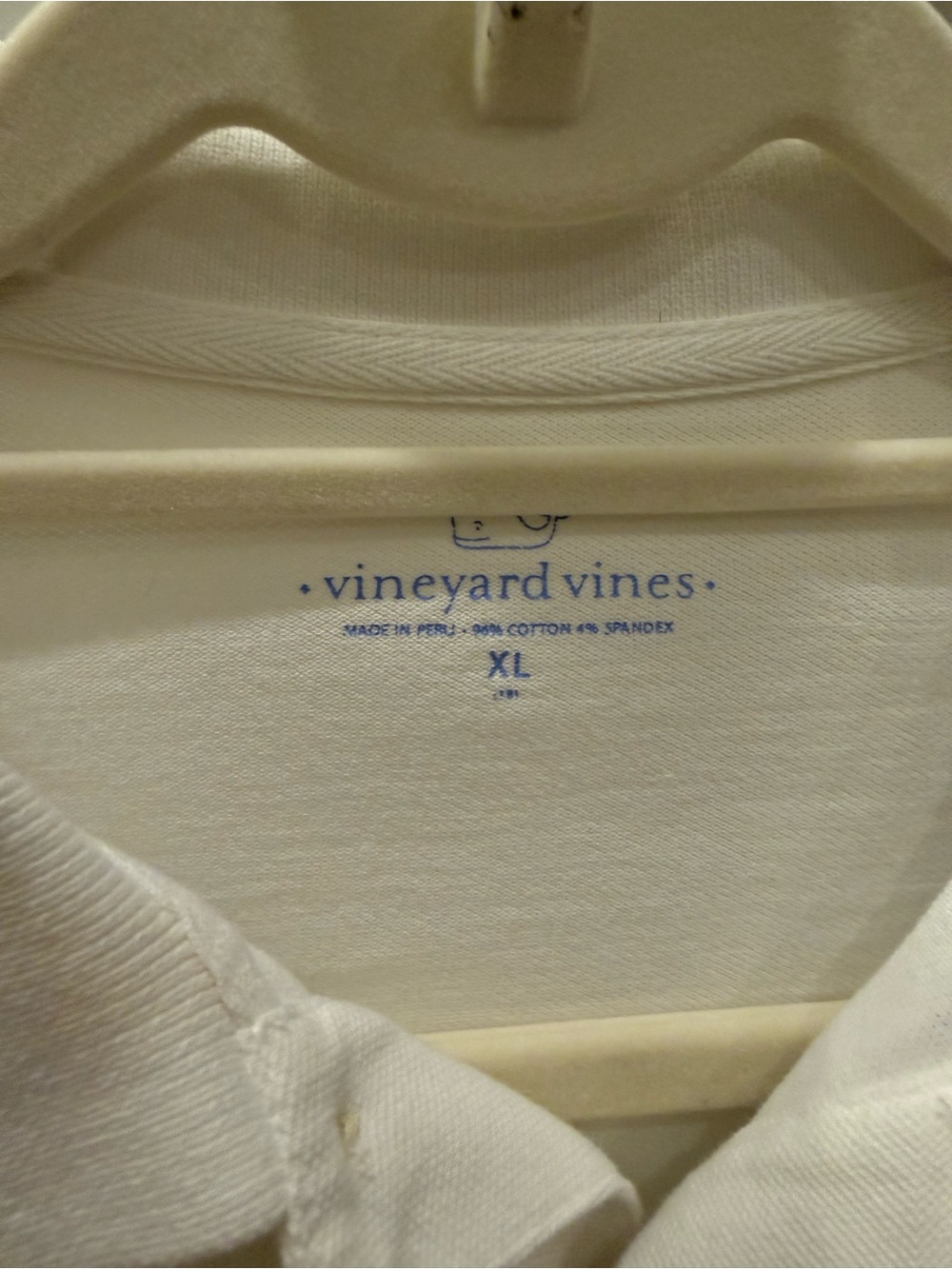 Vineyard Vines Boys' White Polo with Navy Whale Logo - Picture 2 of 4